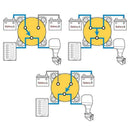 3 Position Disconnect Isolator Master Switch, 12-60V Battery Power Cut Off  X5D6