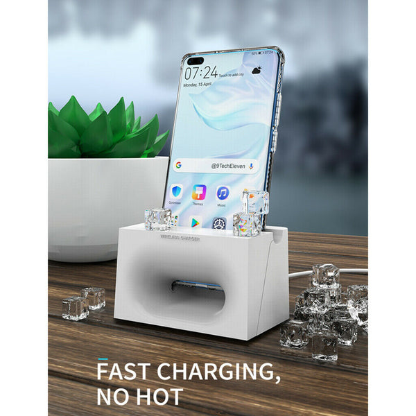 Fits  X/XS/XR/XS MAX Qi Wireless Charger Charging Station Dock Stand 3 In1