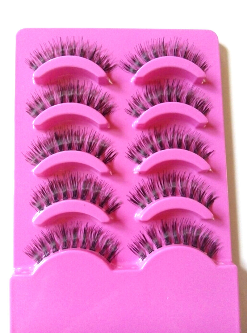 5 pairs Fashion clear band False eyelashes Thick eye lashes Daily eyelashes NMTO