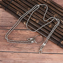 Double Layer Long Metal Hipster Jean Belt Keychain Ring Clip Key Chain Punk 3C