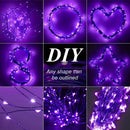 Solar String Lights Waterproof Copper Wire Fairy Lamp (Pink White 200LED) A