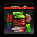 17Pcs Soft Fishing Lures Lead Jig Head Hook Grub Worm Artificial Bait Lure  B2T8