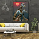 Painting By Numbers Kit DIY Giraffe Sun Hand Painted Canvas Oil Art Picture