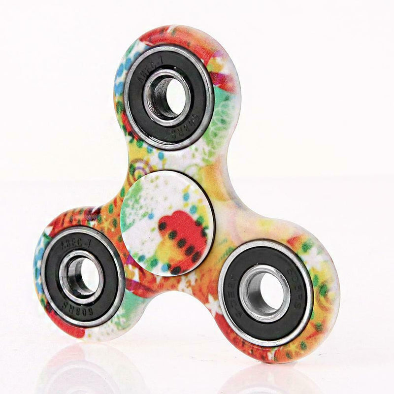Colorful Tri-spinner Hand Fidget Spinners Toys Flower Round Child Gift (09)