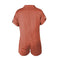 Summer Short Sleeve Jumpsuit Linen Button Playsuit Women Solid V-Neck Casua H9M5