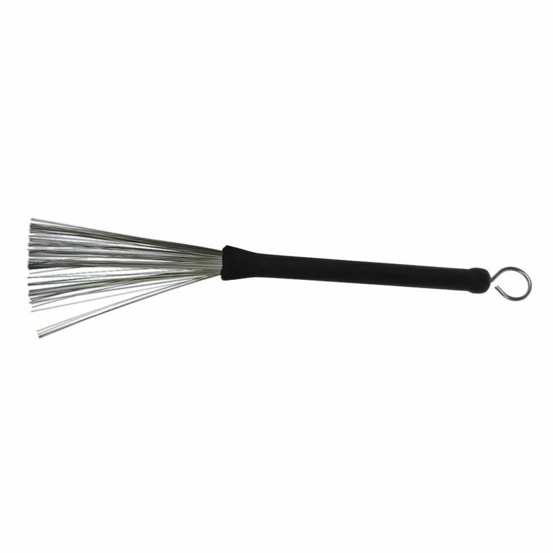 Wire Retractable Loop End Drum Brushes for Jazz Drum Stick Black(Pack of 2)