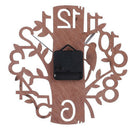 Tree Bird Shaped Wooden Wall Clock for Living Room TV Background Decor Gift