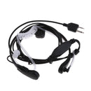 2Pin Throat Vibration Mic Headset Air Tube Earpiece for Midland G6/9