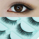 5Pairs Natural Eye Lashes Handmade Messy Cross False Eyelashes Makeup Long Kit