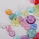 100pcs Assorted Colors Acrylic Buttons Sewing Scrapbooking DIY Craft Buttons