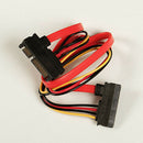 7+15 Pin M/F Serial ATA SATA Data Power Extension Cable Copper Lead 30CM/0.98FT