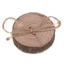 Rustic Shabby Chic Wedding Wooden Ring Pillow Ring Bearer Jute Rope Round