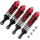 4PCS Aluminum Front & Rear Shock Absorber Assembled Red for 1/10 Traxxas Sl