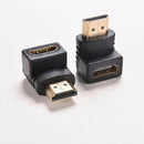 2X Right Angle HDMI Cable Adapter Male to Female Connector 270 90 Degree NEW
