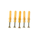 50X 6*30mm Yellow Plastic Expansion Plug Pipe Anchor Wall Screw Expansion Tube ^