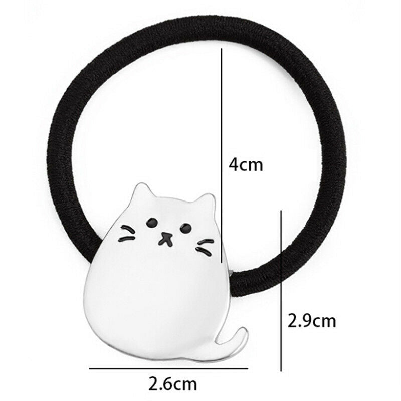 Women  Metal Cat Hair Band Hair Rope Elastic Tie Ponytail Holder Z~T â„–[