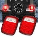 2x16 LED Red/White Truck Trailer Boat Stop/Turn/Tail Back Up Reverse LightLam q_