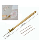 Wooden French Embroidery Needles Tambour Crochet Hook with 3 NeedlesJR