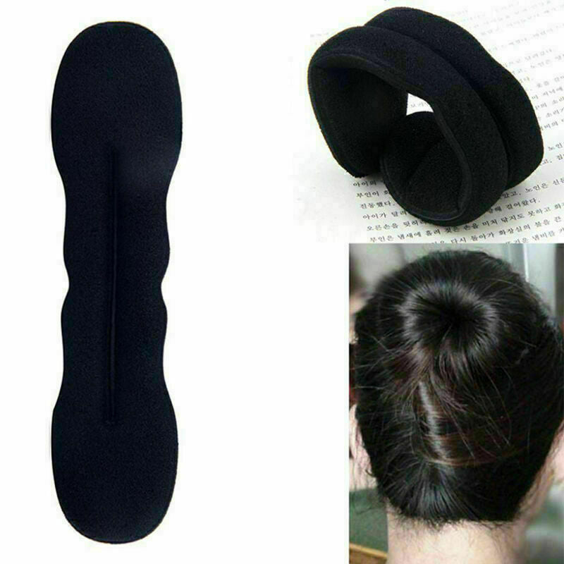 3 Pcs Set Hair Fast Bun Magic Foam Sponge Hair Tool Bun Maker T Plate M4Q1 O4S9