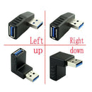 4PC USB A Male To Female Extension Cable 90Degree Right
