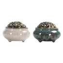 2x Ceramic Incense Burners Porcelain Censer Buddha Incense Holder Home Decor