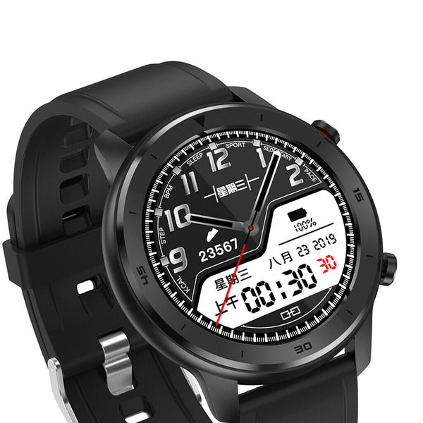 DT78 Smart Wrist Watch Bracelet Heart Rate  Black Silicone Strap
