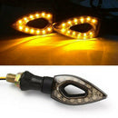 2x Durable 12V Motorcycle LED Turn Signal Light Indicator Blinker Yellow L KYH