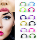 10x Stainless Steel Horseshoe Bar Lip Nose Septum Ear Ring Stud Piercing Women U