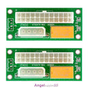 2pcs ATX 24Pin to SATA Molex 4Pin Dual PSU Power Card