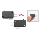 2 Pcs Electric 1NO 1NC Contacts Push Button Micro Switch Black I3F4