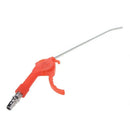 Loaded Spring Trigger Bent Tube Nozzle Red Air Blow Gun Dust Cleaner w/ Adapter