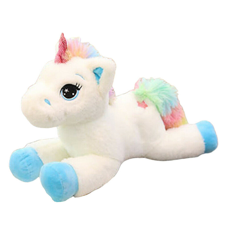 Cute Rainbow Unicorn Plush Soft Toys for Kids Girl Birthday Gifts Blue