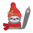 Cute Sloth Christmas Car Rear Windshield Wiper Stickers Auto Styling Decals