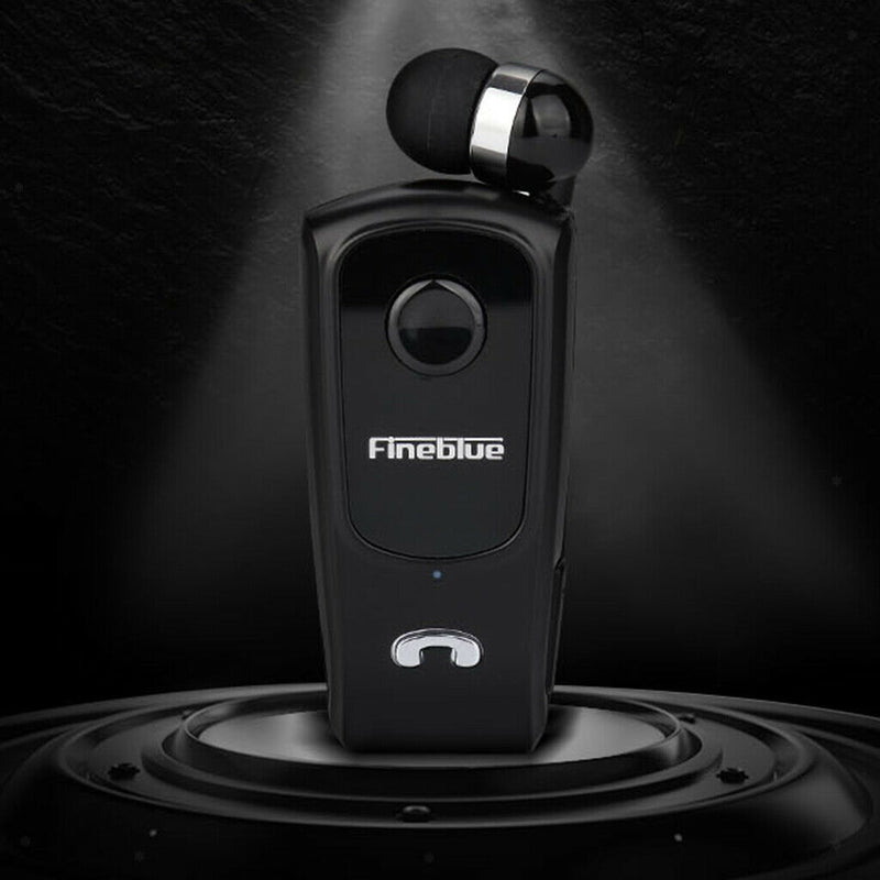 Bluetooth Headset Clip Earphone Sport Universal Earpiece Handsfree Black