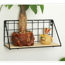 Wooden Iron Storage Holders Home Storage Shelf Wall Hanging Storage Box Flo