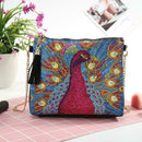 DIY Peafowl Special Shaped Diamond Painting Leather Chain Crossbody Bags