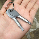 4pcs Outdoor Multifunctional Pocket Mini Tool Screwdriver with Key Metal Ke K8R2