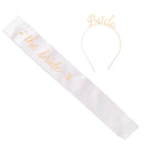 Wedding Accessories - Bride Hairband Headdress Headpiece+the bride Sash