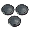 3Pieces Universal Snap-on Front Lens Cap for Mini DV Camcorder Black 37mm