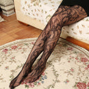 Womens Floral Pattern Floral Print Lace Rose Fishnet Stockings Pantyhose Fishnet