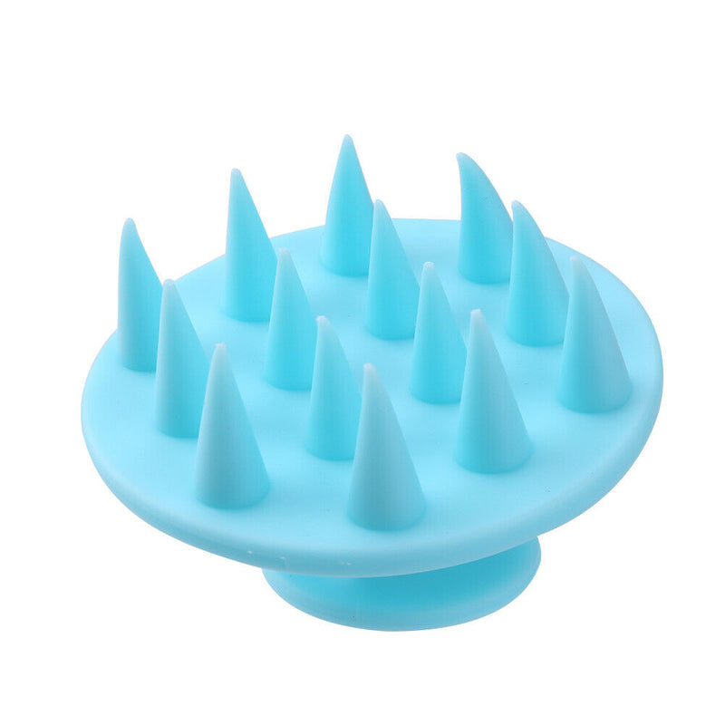Pointed Tip Silicone Scalp Shampoo Massage Brush Head Acupoint Comb (Green)