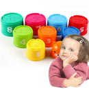 9PCS Early Education Baby Figures Toys Folding Stack Educational Cup Tower Z0U3