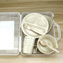 Outdoor Picnic Barbecue Portable Plastic Tableware Set Bowl Dish Cup Set Co