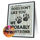 Full Round Drill 5D DIY Diamond Painting Dogs Letters Embroidery Pictures