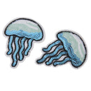 2Xsequin jellyfish embroidered iron on sew patch badge motif bag dress appliJ&S