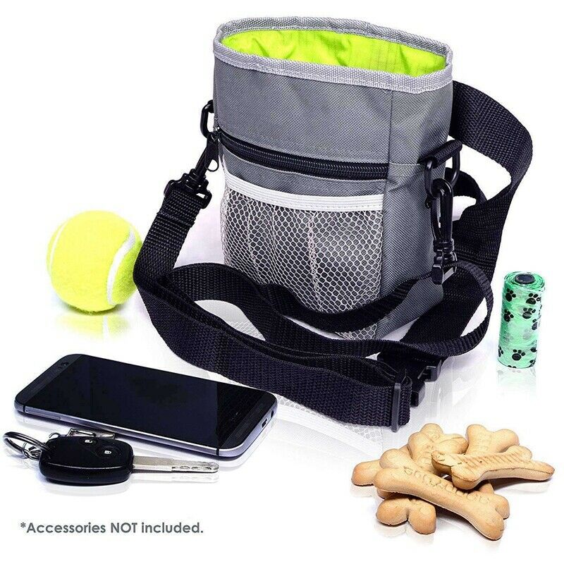 Dog Treat Training Pouch Easily Carries Pet Toys, Kibble, Treats Built-In P