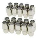 20x Leather Glue In Tube Barrel Brass Magnetic Clasp DIY Jewelry Accessories