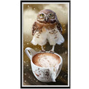 Full Drill Round Diamond Painting Cute Bird Cross Stitch Mosaic Kit Craft