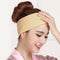 Girls Elastic Headband Wash Face Makeup SPA Stretch Soft Hair Band Yellow