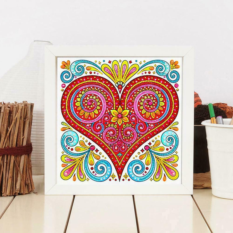 5D DIY Special Shaped Diamond Painting Heart Cross Stitch Mosaic Craft Kits